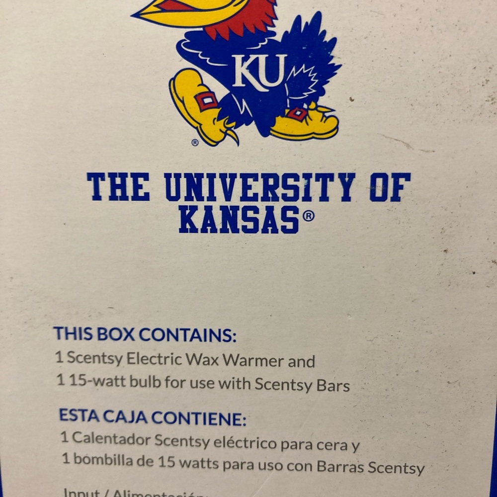 Scentsy KU Kansas Jayhawks nightlight wall plug in wax warmer Brand new in box. - Picture 4 of 4